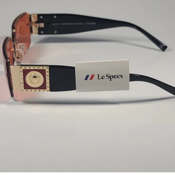 Le Specs What I Need Rimless Rectangle Limited Edition Sunglasses New
